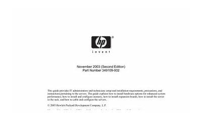 Hp Proliant Dl140 Installation Guide