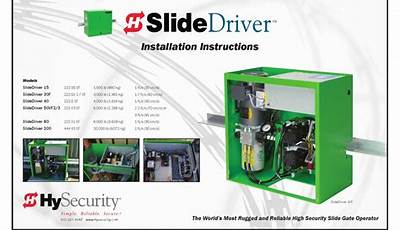 Hysecurity Slide Driver Manual