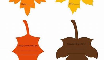 I Am Thankful For Printable Leaves