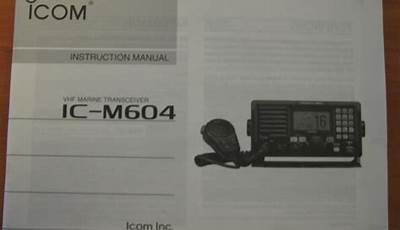 Icom Ic-M604 Manual