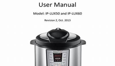 Instant Pot User Manual Ip-Lux