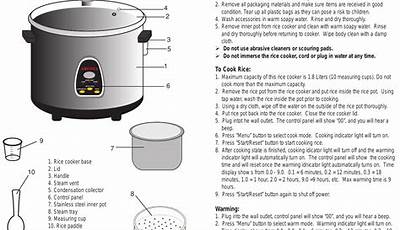 Instruction Manual For Aroma Rice Cooker