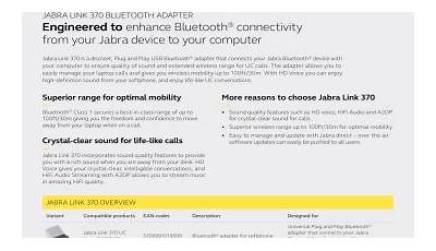 Jabra Link 370 Manual