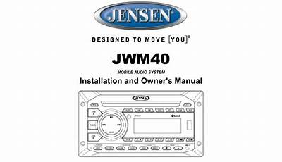 Jensen Jwm40 Manual