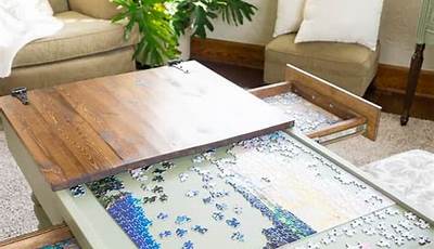 Jigsaw Puzzle Coffee Table Diy