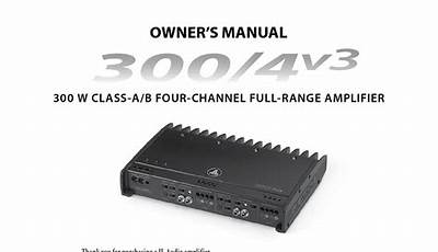 Jl Audio 300/4 Manual