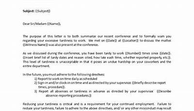 Job Abandonment Warning Letter Sample