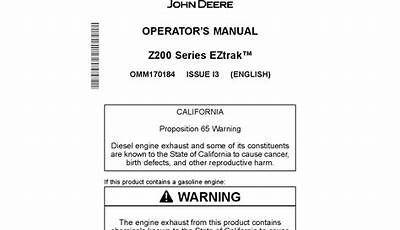 John Deere Z255 Manual