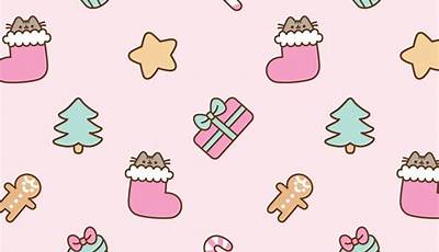Kawaii Christmas Wallpaper Pink