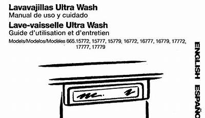 Kenmore Elite 665 Dishwasher Manual