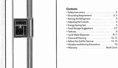 Kenmore Refrigerator Manual