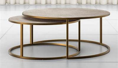 Keya Antique Brass Nesting Coffee Tables