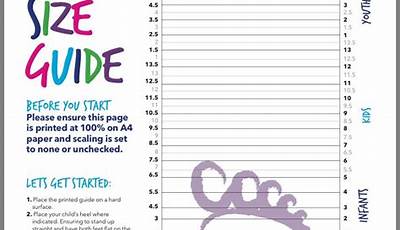 Kids Shoe Size Chart Printable