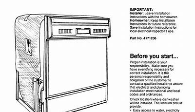 Kitchenaid Dishwasher Installation Manual