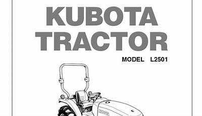 Kubota L2501 Parts Manual Pdf