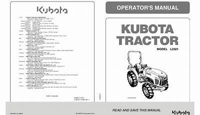 Kubota L2501 Service Manual