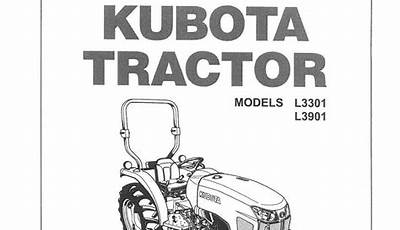 Kubota L3901 Owners Manual
