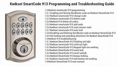 Kwikset Smart Lock 913 Manual