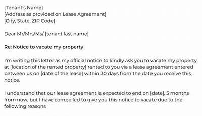 Landlord Notice To Quit Sample Letter