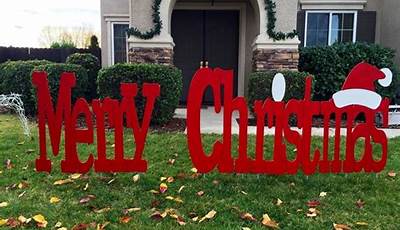 Large Merry Christmas Outdoor Sign