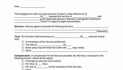 Lawyer Engagement Letter Sample