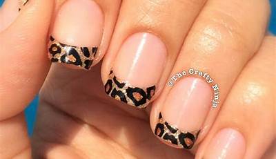 Leopard Print French Tips