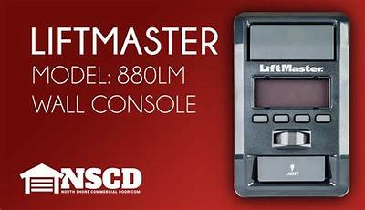 Liftmaster 880Lmw Smart Control Panel Manual