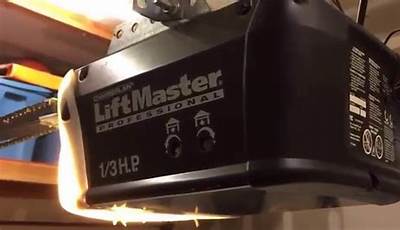 Liftmaster Professional 1/3 Hp Garage Door Opener Manual