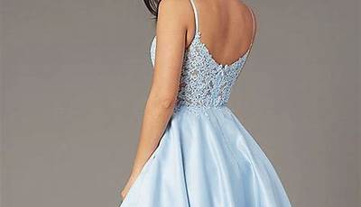 Light Blue Hoco Dress Short Dreamdressy | 2023 Homecoming Dresses
