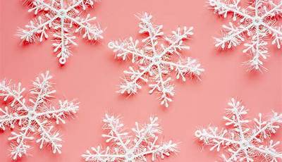 Light Pink Christmas Wallpaper Snowflakes