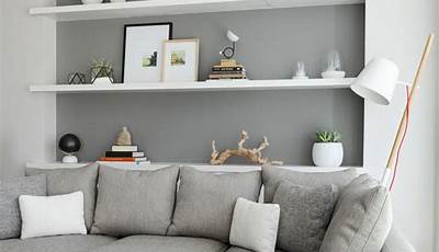 Living Room Floating Shelves Decor Ideas