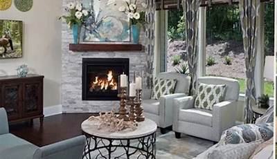 Living Room Furniture Arrangement With Corner Fireplace