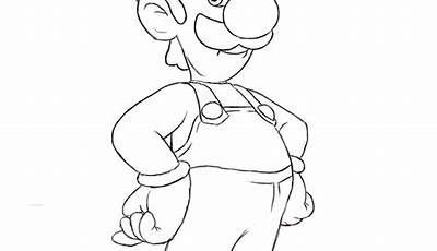 Luigi Printable Coloring Pages