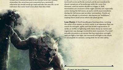 Lycanthropy 5E Monster Manual