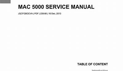 Mac 5000 Service Manual
