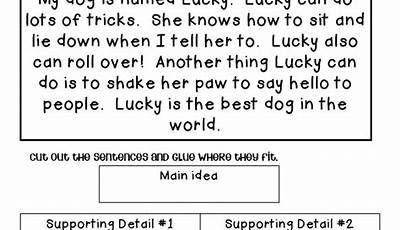 Main Idea And Supporting Details Worksheets 3Rd Grade