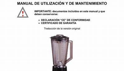 Manual De Instrucciones Batidora Industrial