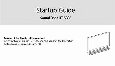 Manual For Sony Sound Bar