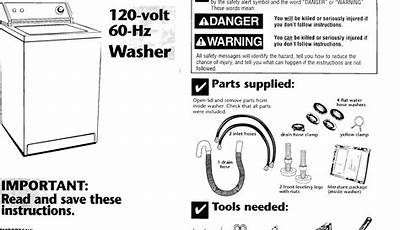 Manual For Whirlpool Washer