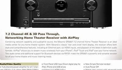 Marantz Sr5007 Manual