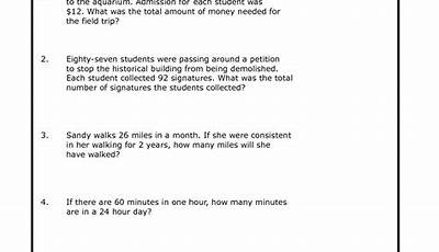 Math Problem For 3Rd Graders