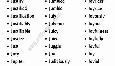 Math Words That Start With J 6Th Grade