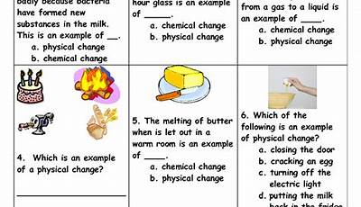 Matter Properties And Changes Worksheet