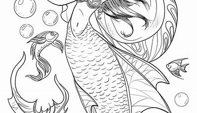 Mermaid Printable Coloring Page