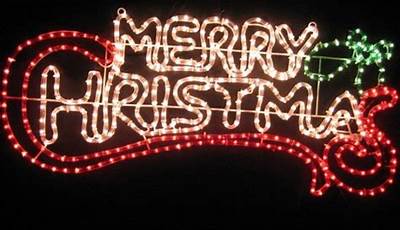 Merry Christmas Outdoor Lighted Sign Uk