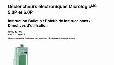 Micrologic 6.0P Manual