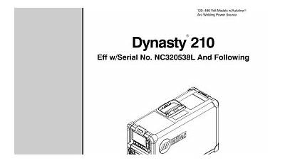 Miller Dynasty 210 Manual