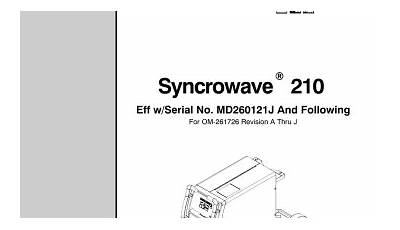 Miller Syncrowave 210 Manual