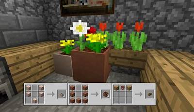 Minecraft How To Make A Flower Pot