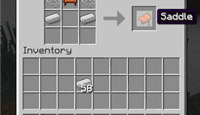 Minecraft How To Make A Saddle
